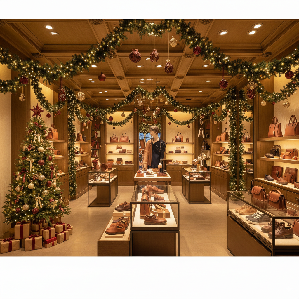 Velez boutique decorated for Christmas